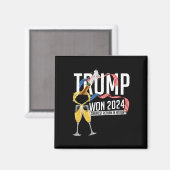 ドナルド・トランプ 2024年大統領就任祝い メンズ マグネット (正面/裏面)