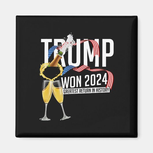 ドナルド・トランプ 2024年大統領就任祝い メンズ マグネット (正面)