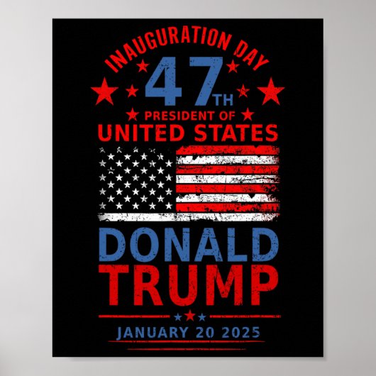 ドナルド・トランプ 2024年大統領選挙当選 就任式 メンズ ポスター (正面)