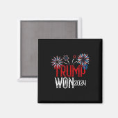 ドナルド・トランプ 2024年大統領選挙当選 就任式 メンズ マグネット (正面/裏面)