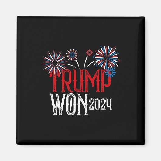 ドナルド・トランプ 2024年大統領選挙当選 就任式 メンズ マグネット (正面)
