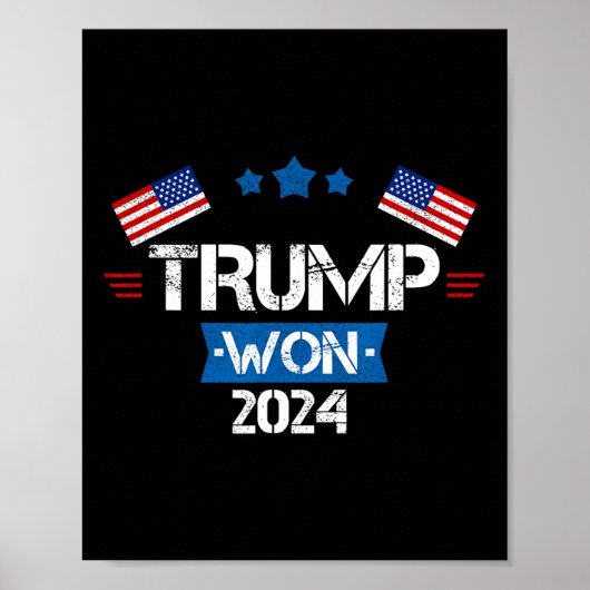 ドナルド トランプ 2024年 大統領就任式 メンズ ポスター (正面)