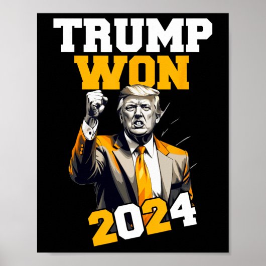 ドナルド トランプ 2024年 大統領就任式 メンズ ポスター (正面)