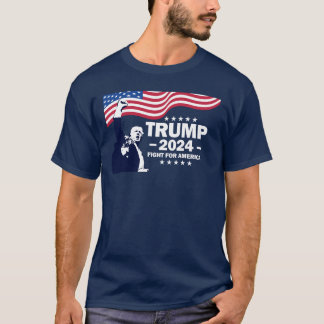 ドナルド・トランプ 2024 アメリカのために闘う Tシャツ