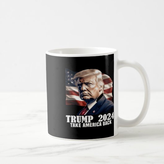 ドナルド トランプ 2024 アメリカを再び偉大に - 返り咲き コーヒーマグカップ (右)