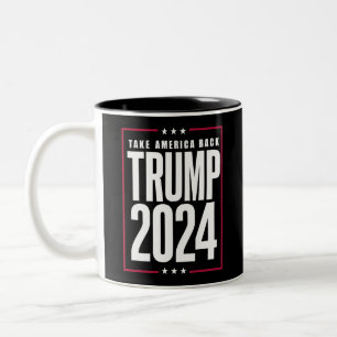 ドナルド・トランプ 2024 アメリカを取り戻せ 選挙 ツートーンマグカップ