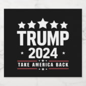 ドナルド・トランプ 2024 アメリカを取り戻せ 選挙 ビールラベル (シングルラベル)