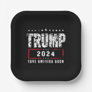 ドナルド・トランプ 2024 アメリカを取り戻せ 選挙 ペーパープレート