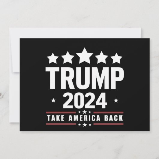 ドナルド・トランプ 2024 アメリカを取り戻せ 選挙 招待状 (正面)