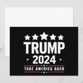 ドナルド・トランプ 2024 アメリカを取り戻せ 選挙 招待状 (正面/裏面)