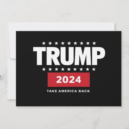 ドナルド・トランプ 2024 アメリカを取り戻せ 選挙 招待状 (正面)