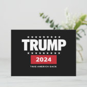 ドナルド・トランプ 2024 アメリカを取り戻せ 選挙 招待状 (スタンド正面)