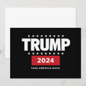 ドナルド・トランプ 2024 アメリカを取り戻せ 選挙 招待状 (正面/裏面)