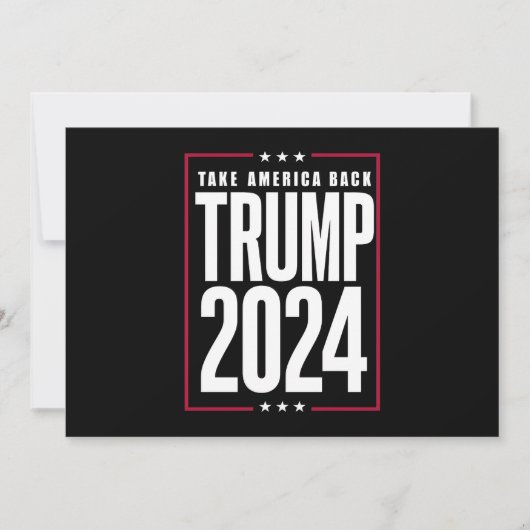 ドナルド・トランプ 2024 アメリカを取り戻せ 選挙 招待状 (正面)