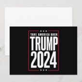 ドナルド・トランプ 2024 アメリカを取り戻せ 選挙 招待状 (正面/裏面)