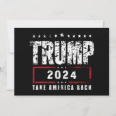 ドナルド・トランプ 2024 アメリカを取り戻せ 選挙 招待状 (正面)