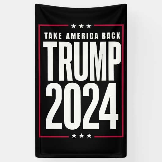 ドナルド・トランプ 2024 アメリカを取り戻せ 選挙 横断幕 (縦)