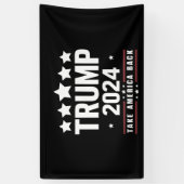 ドナルド トランプ 2024 アメリカを取り戻せ 選挙 横断幕 (縦)