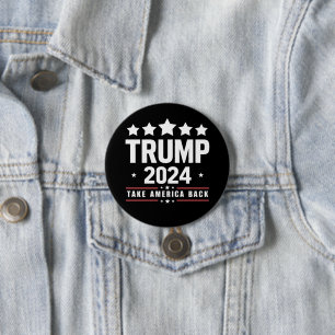ドナルド・トランプ 2024 アメリカを取り戻せ 選挙 缶バッジ