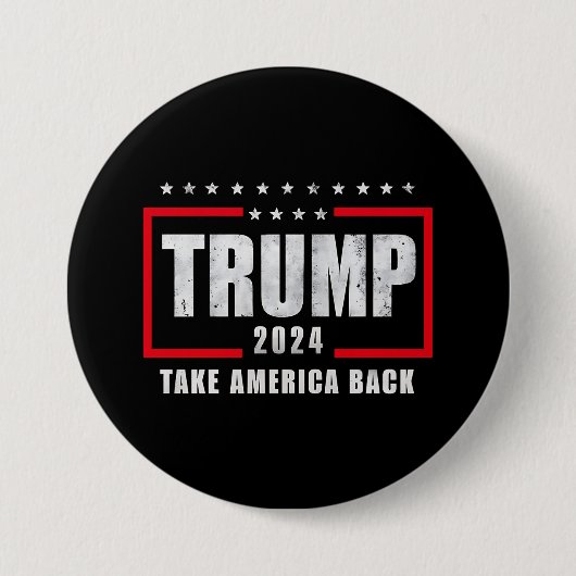 ドナルド・トランプ 2024 アメリカを取り戻せ 選挙 缶バッジ (正面)