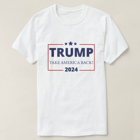 ドナルド・トランプ 2024 アメリカを取り戻せ Tシャツ (デザイン正面)