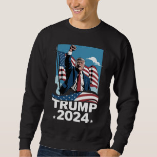 ドナルド トランプ 2024 アメリカ大統領選挙 アメリカ国旗 スウェットシャツ