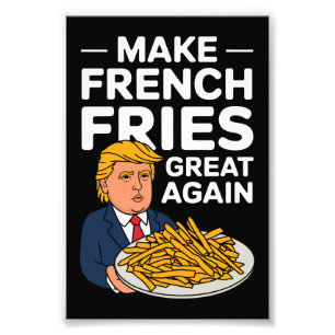 ドナルド・トランプ 2024 フレンチフライを再び偉大に フォトプリント           