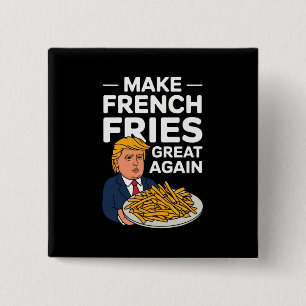 ドナルド・トランプ 2024 フレンチフライを再び偉大に 缶バッジ