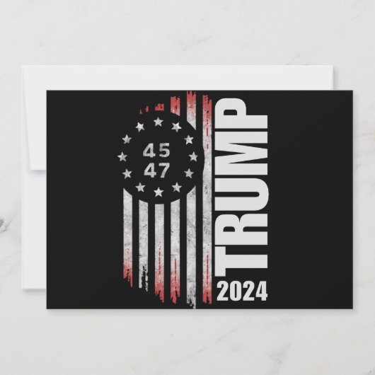 ドナルド トランプ 2024 選挙 投票 45 47 アメリカ 招待状 (正面)