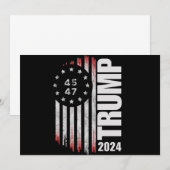 ドナルド トランプ 2024 選挙 投票 45 47 アメリカ 招待状 (正面/裏面)