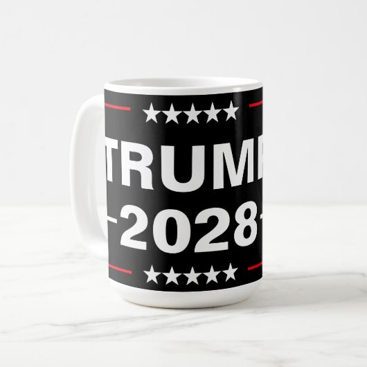 ドナルド・トランプ 2028 大統領 コーヒーマグカップ (正面左)