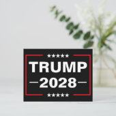 ドナルド・トランプ 2028 大統領 ポストカード (スタンド正面)