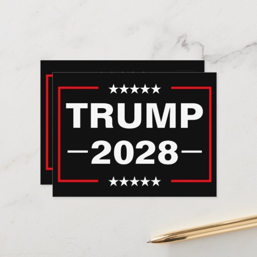 ドナルド・トランプ 2028 大統領 ポストカード (正面/裏面インサイチュ)