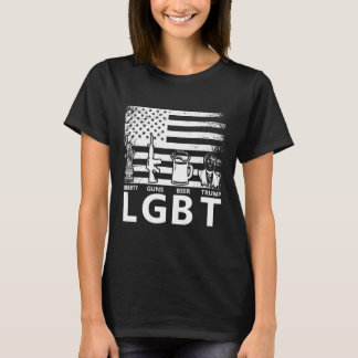 ドナルド・トランプ・LGBTリバティ・ガンズ・ビール Tシャツ
