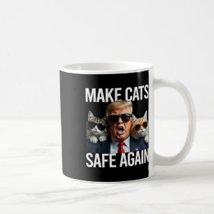 ドナルド・トランプ Make Cats Safe Again 赤い帽子 2024 デット コーヒーマグカップ