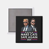 ドナルド・トランプ Make Cats Safe Again 2024 検出 楽しい  マグネット (正面/裏面)