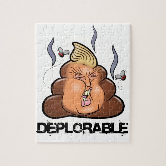 ドナルド・トランプ- Trumpy-PooおもしろいなPoo Emojiアイコン ジグソーパズル (縦)