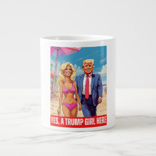 ドナルド・トランプ – YES、私はトランプの女の子 ジャンボコーヒーマグカップ