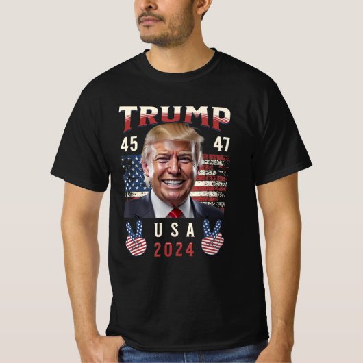 ドナルド・トランプJ.D.ヴァンスがアメリカを連れ戻す Tシャツ (正面)