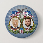 ドナルド・トランプJD Vance副社長ジャゲート写真 缶バッジ (正面)
