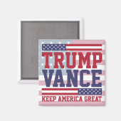 ドナルド・トランプJD Vance 2024アメリカ保ド素晴らし マグネット (正面/裏面)
