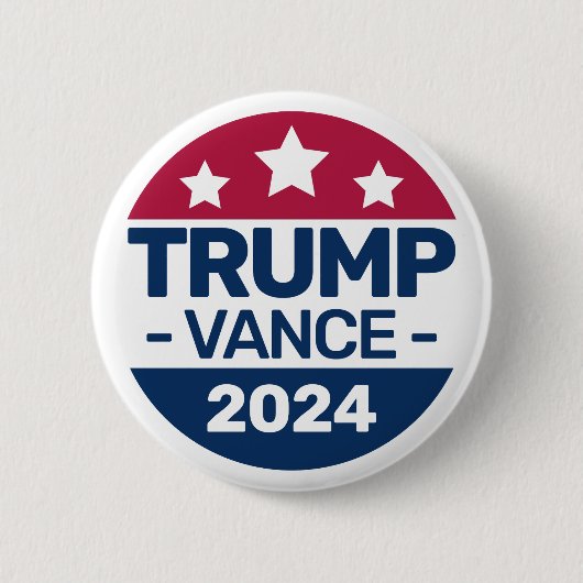 ドナルド・トランプJD Vance 2024共和党大統領の 缶バッジ (正面)