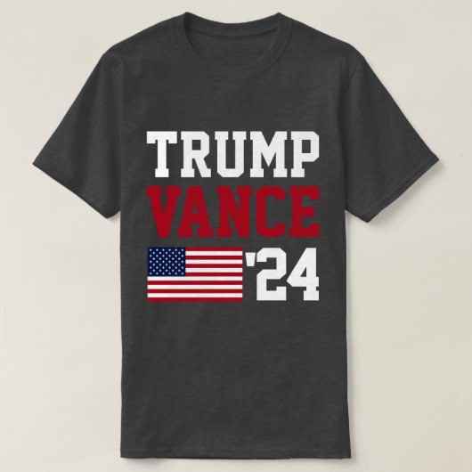 ドナルド・トランプJD Vance 2024米国国旗 Tシャツ (デザイン正面)