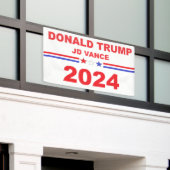 ドナルド・トランプJD Vance 2024 横断幕 (ビルの外側)