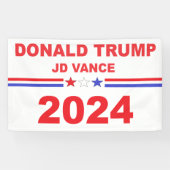 ドナルド・トランプJD Vance 2024 横断幕 (横)