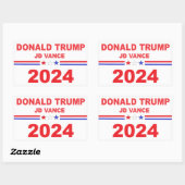 ドナルド・トランプJD Vance 2024 長方形シール (シート)