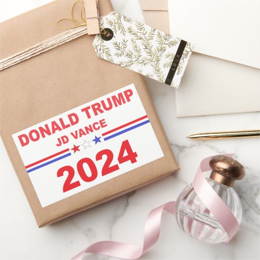 ドナルド・トランプJD Vance 2024 長方形シール (ギフト)