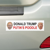 ドナルド・トランプPutinのプードルのバンパーステッカー バンパーステッカー (車上)