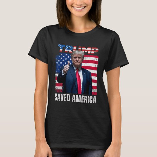ドナルド・ト救ランプ・アメリカ第47代大統領就任式 Tシャツ (正面)
