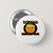 ドナルド・ハロウィーンの衣装トランプキン 缶バッジ (正面&裏面)